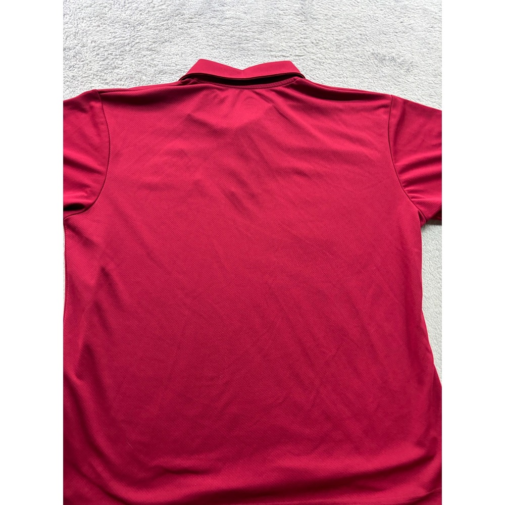 Iowa State Cyclones Mens Large Red Performance Mesh Polo Shirt Rivalry Threads - Picture 3 of 4